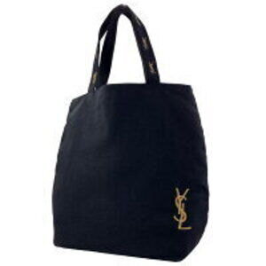 Saint Laurent YSL logo tote bag black gusset MK